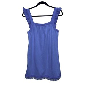 Vineyard Vines Ruffle & Tassel-Trim Minidress Blue Size Medium
